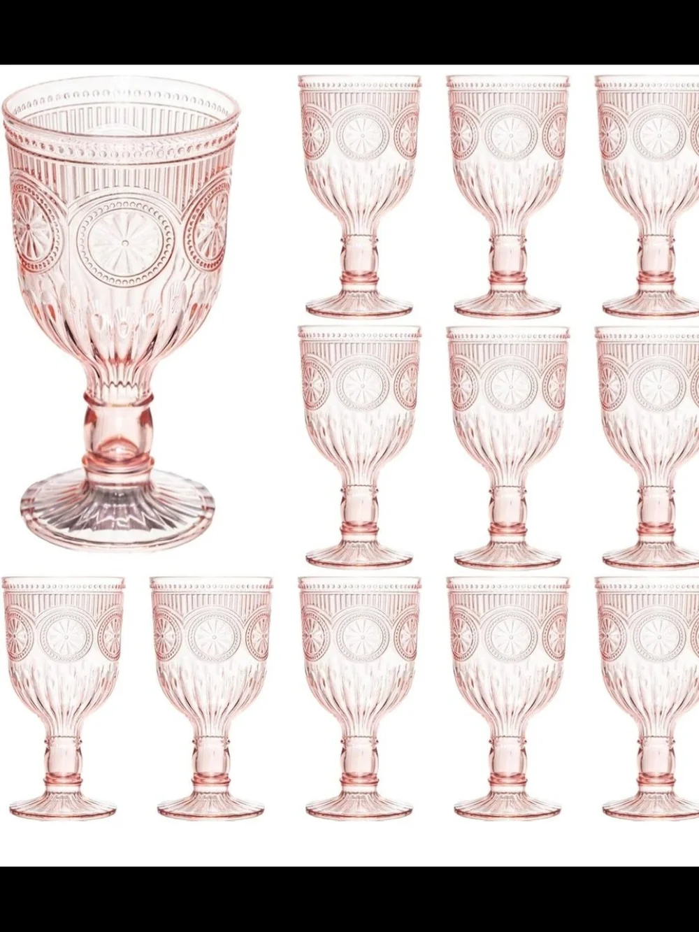 Pink Pressed Plastic Goblet